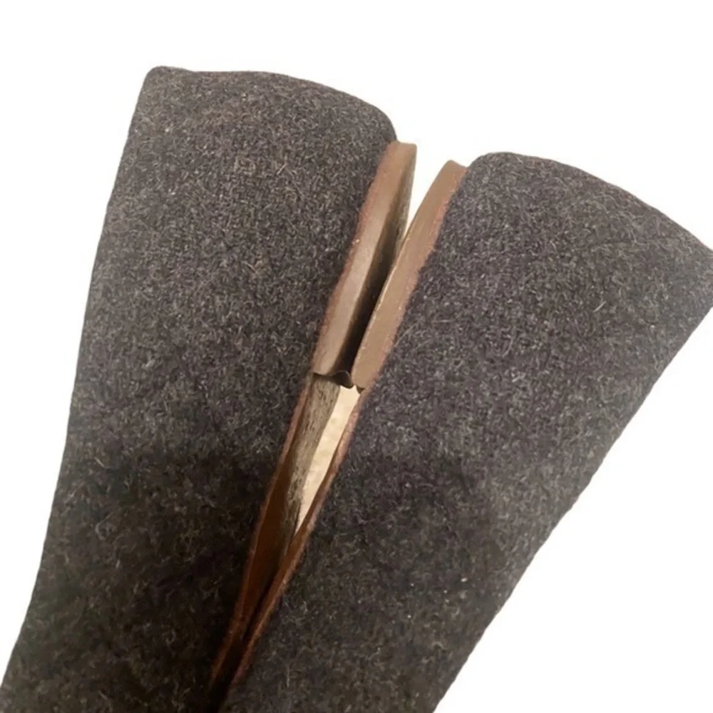 Tory Burch Parker Ballet‎ Gray Brown Wool Slip On Flats